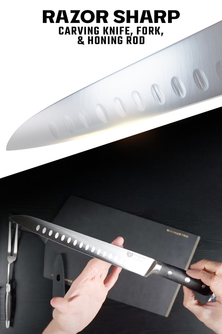 Carving Knife & Fork Set 9" | Gladiator Series | NSF Certified | Dalstrong ©