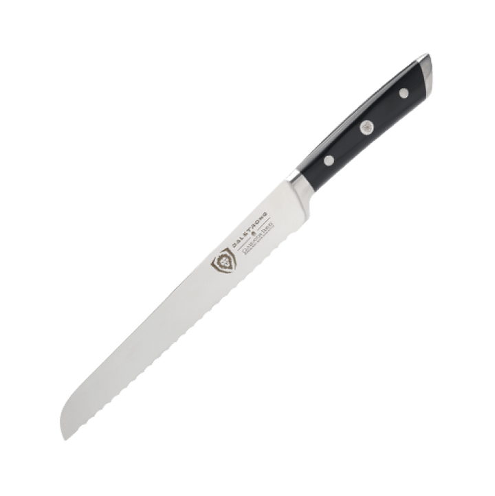 Gladiator Series Essentials |  8" Chef's Knife + 3.5" Paring Knife + 10" Serrated Bread Knife + Lionswood Teak Cutting Board