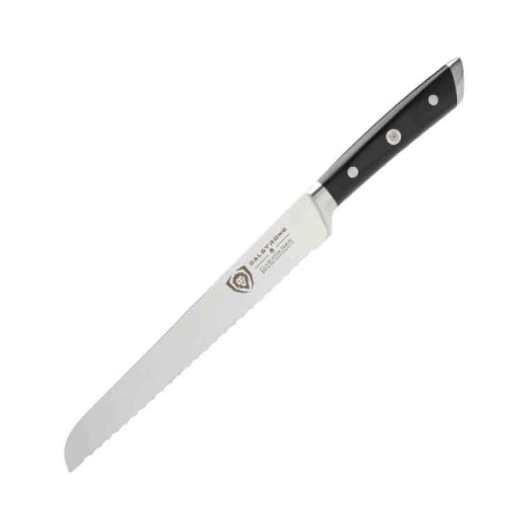 Gladiator Series Essentials |  8" Chef's Knife + 3.5" Paring Knife + 10" Serrated Bread Knife + Lionswood Teak Cutting Board