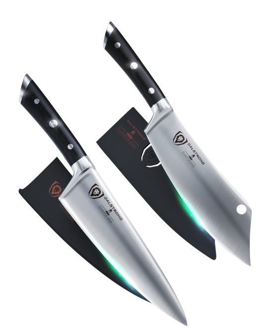 Gladiator Series Chef & BBQ Essentials |  8" Chef's Knife + 8" Chef-Cleaver Hybrid - The Crixus