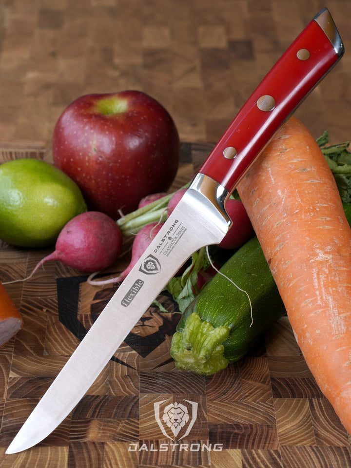 Boning Knife 6" | Crimson Red ABS Handle | Gladiator Series | NSF Certified | Dalstrong ©