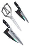 Home Chef Starter Bundle |  Shogun Series 8" Chef's Knife + 3.75" Paring Knife + Dalstrong Premium Kitchen Scissors