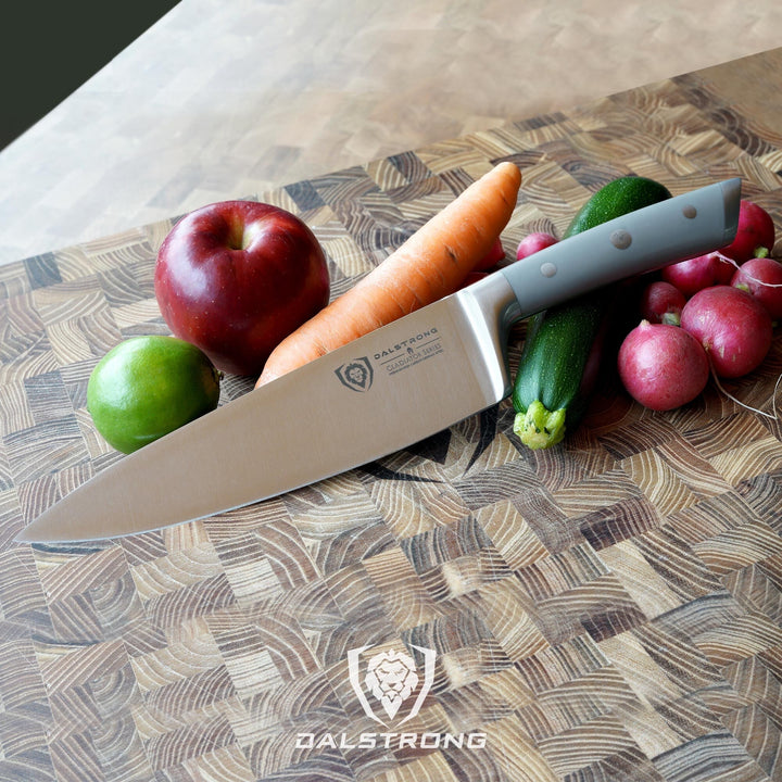 Chef Knife 8" | Grey ABS Handle | Gladiator Series | NSF Certified | Dalstrong ©