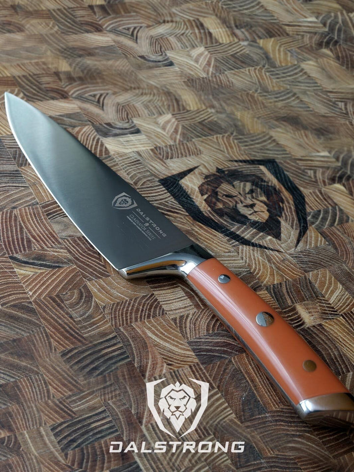 Chef Knife 8" | Orange ABS Handle | Gladiator Series | NSF Certified | Dalstrong ©