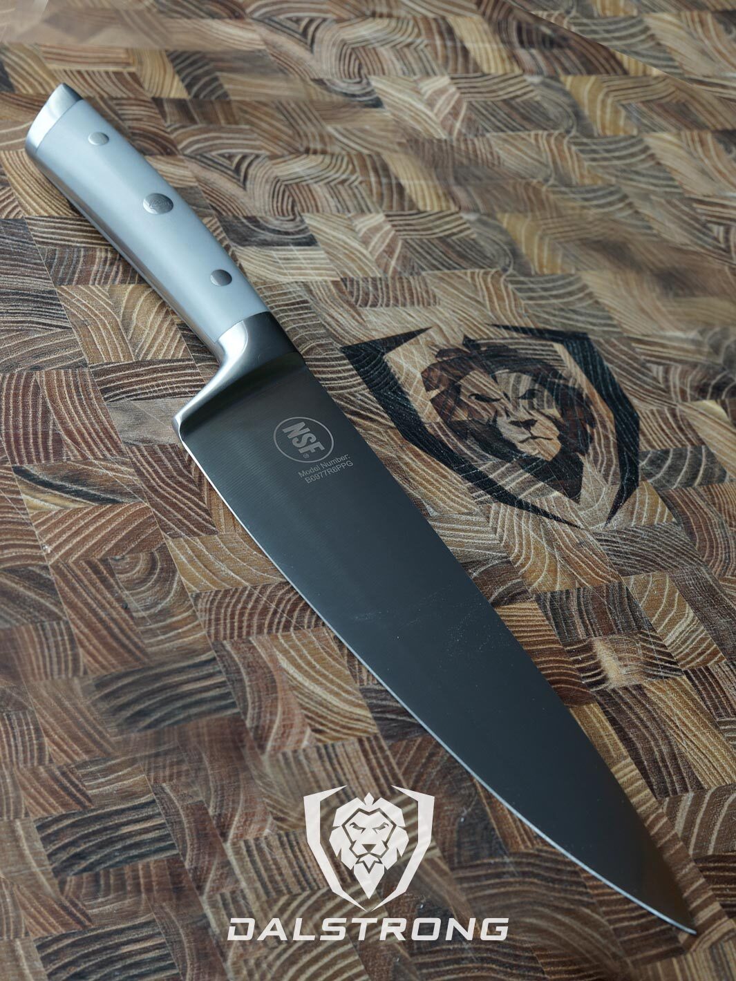 Chef Knife 8" | Grey ABS Handle | Gladiator Series | NSF Certified | Dalstrong ©