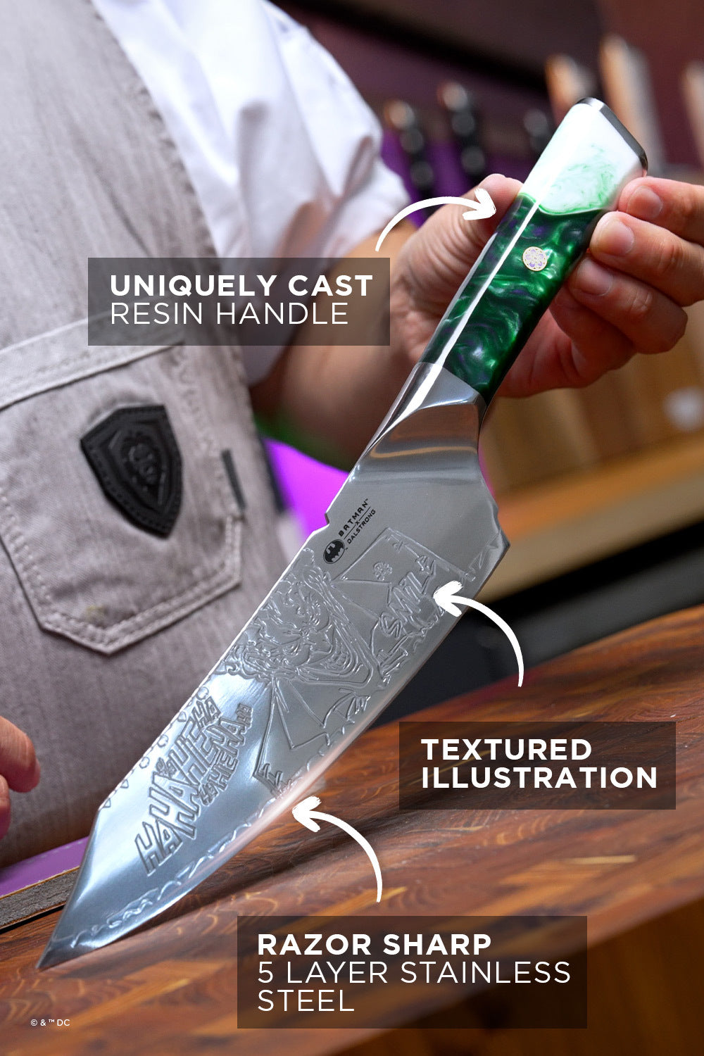 Chef Knife 8" | THE JOKER™ Edition | Dalstrong ©