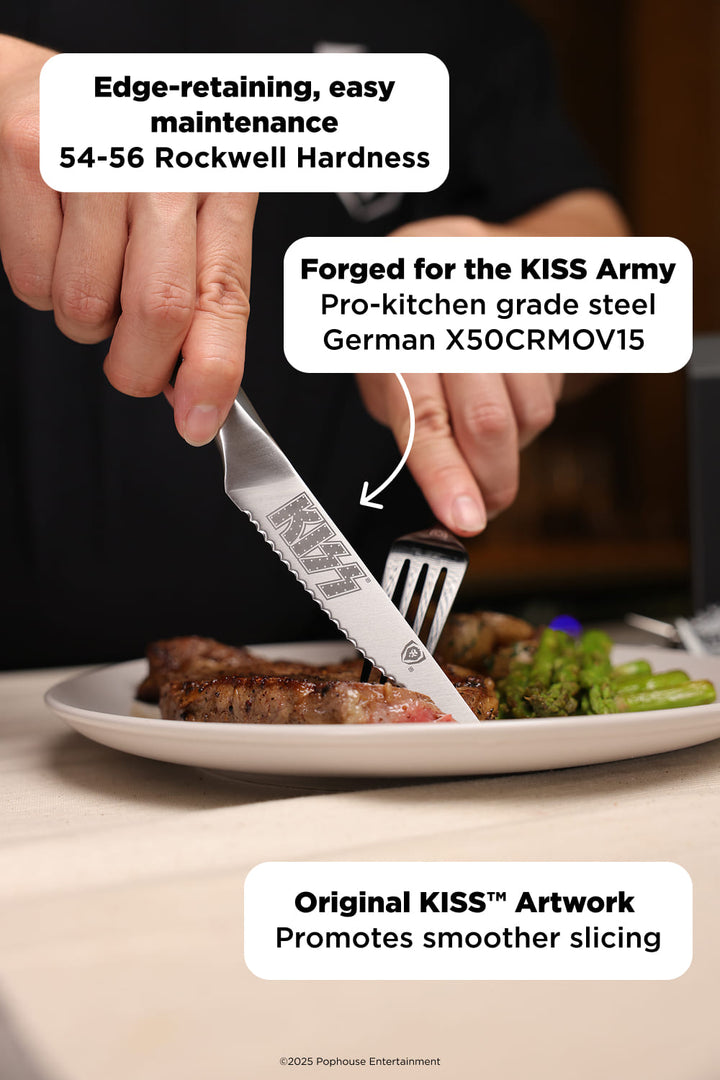 4 Piece Steak Knife Set | KISS™ x Dalstrong Collection | Dalstrong ©