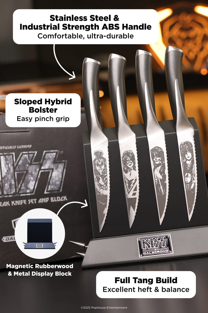 4 Piece Steak Knife Set | KISS™ x Dalstrong Collection | Dalstrong ©