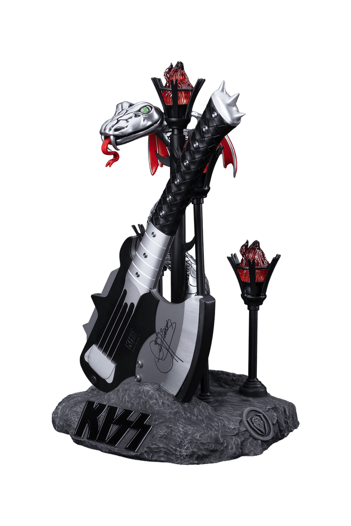 KISS™ x StudioForge™ | Gene Simmons’ HELLFIRE DEMON AXE | 7.5” Collector’s Meat Axe & Display Stand
