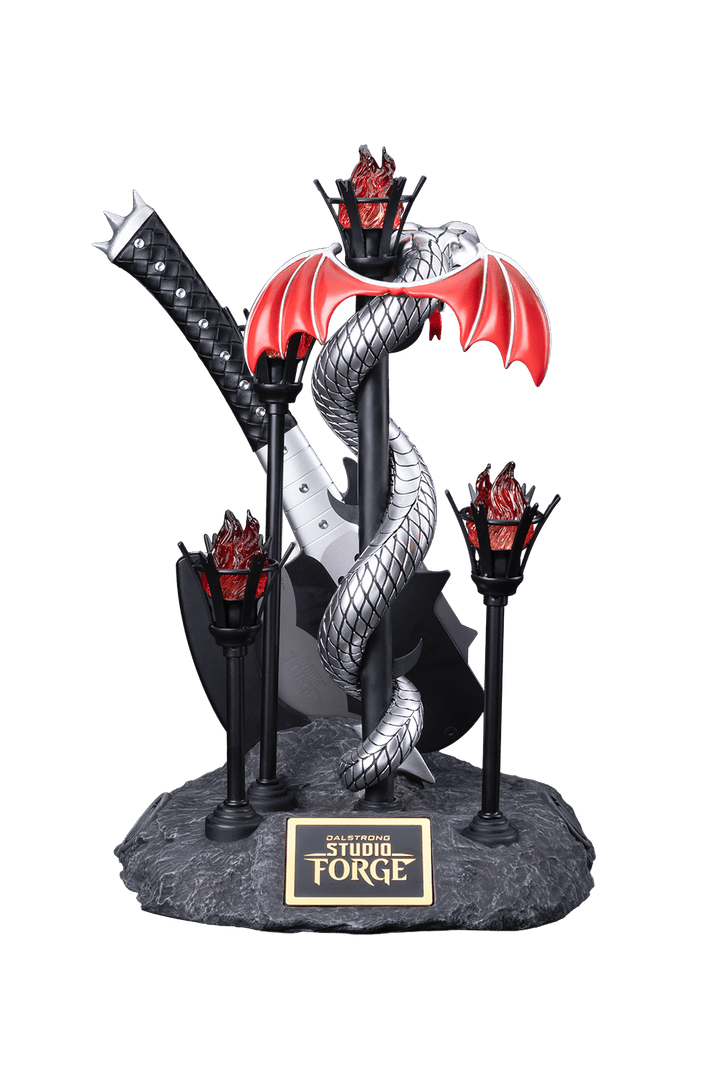 KISS™ x StudioForge™ | Gene Simmons’ HELLFIRE DEMON AXE | 7.5” Collector’s Meat Axe & Display Stand