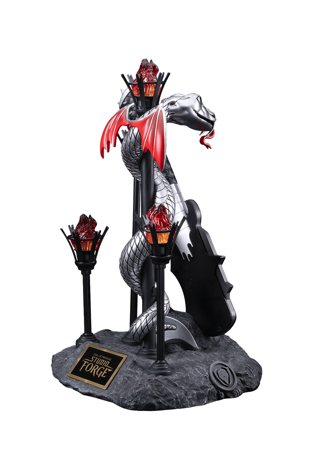 KISS™ x StudioForge™ | Gene Simmons’ HELLFIRE DEMON AXE | 7.5” Collector’s Meat Axe & Display Stand