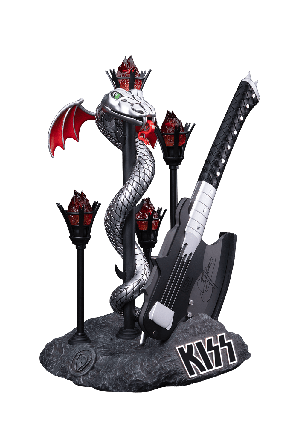 KISS™ x StudioForge™ | Gene Simmons’ HELLFIRE DEMON AXE | 7.5” Collector’s Meat Axe & Display Stand