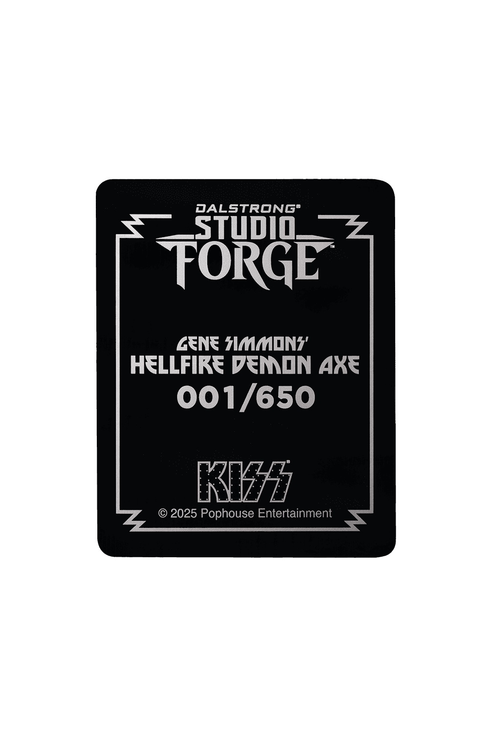KISS™ x StudioForge™ | Gene Simmons’ HELLFIRE DEMON AXE | 7.5” Collector’s Meat Axe & Display Stand