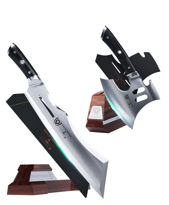 Meat Prep Bundle | 14" Annihilator Meat Cleaver with Stand + 8" Meat Chopper with Stand