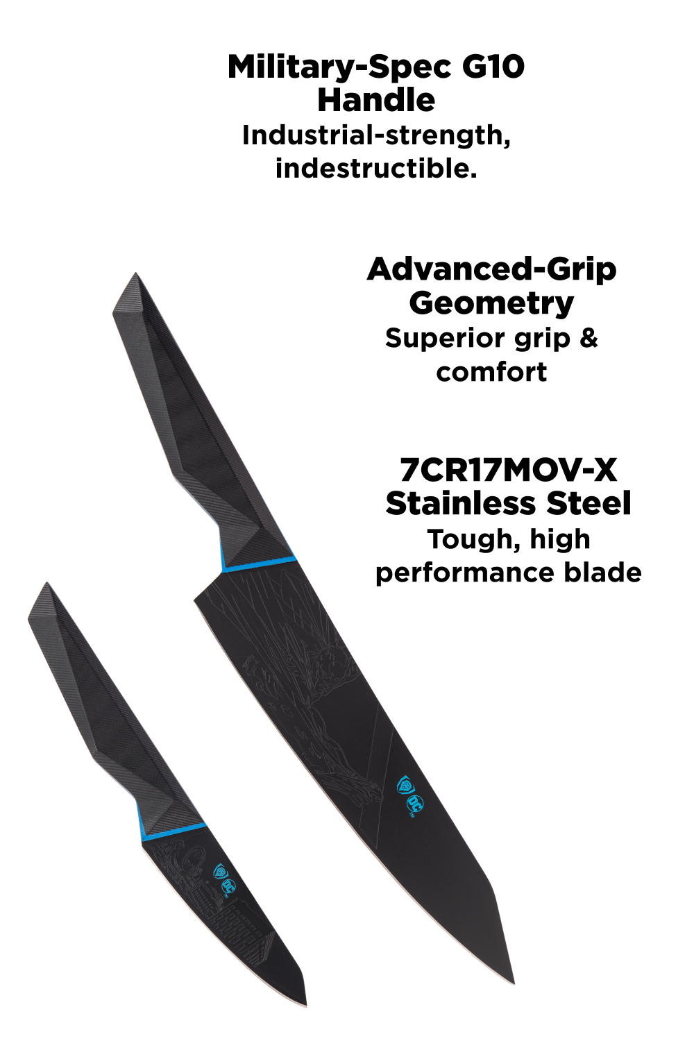 The Batman™ Bundle |  8" Chef Knife + 4" Paring Knife + 7" Ulu Knife