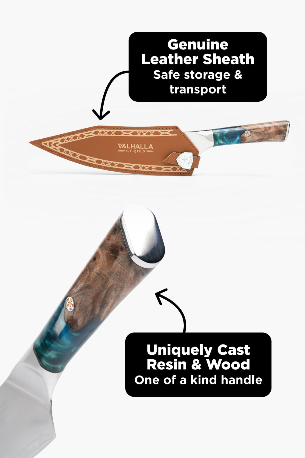 Chef & Cleaver Hybrid Knife 8" | The Crixus | Valhalla Series | Dalstrong ©
