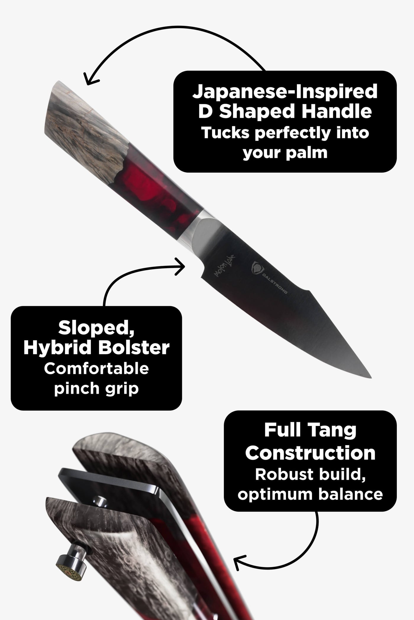 Professional Starter Kit | Spartan Ghost Series 9.5" Chef Knife + 4" Paring Knife + Premium Whetstone Kit