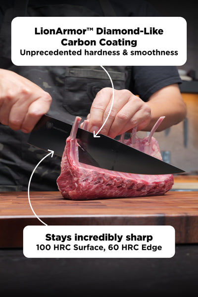Professional Starter Kit | Spartan Ghost Series 9.5" Chef Knife + 4" Paring Knife + Premium Whetstone Kit