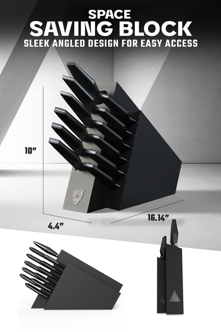12 Piece Knife Block Set | Shadow Black Series | NSF Certified | Dalstrong ©