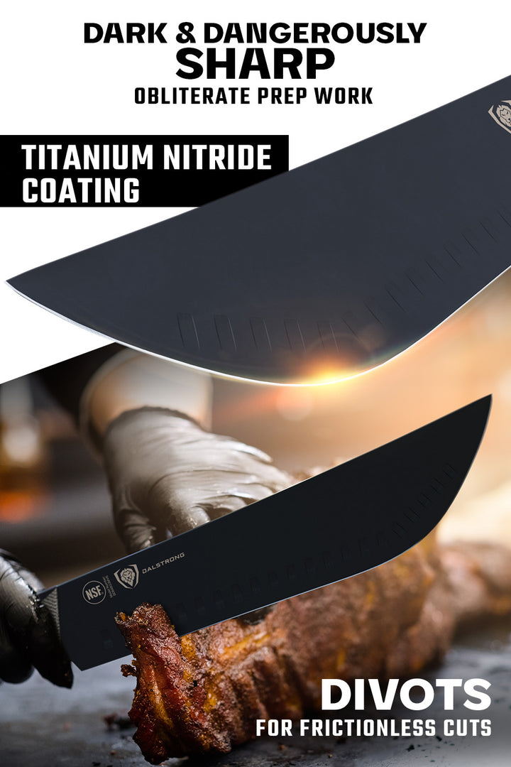 Bull Nose Butcher Knife 10" | Shadow Black Series | NSF Certified | Dalstrong ©