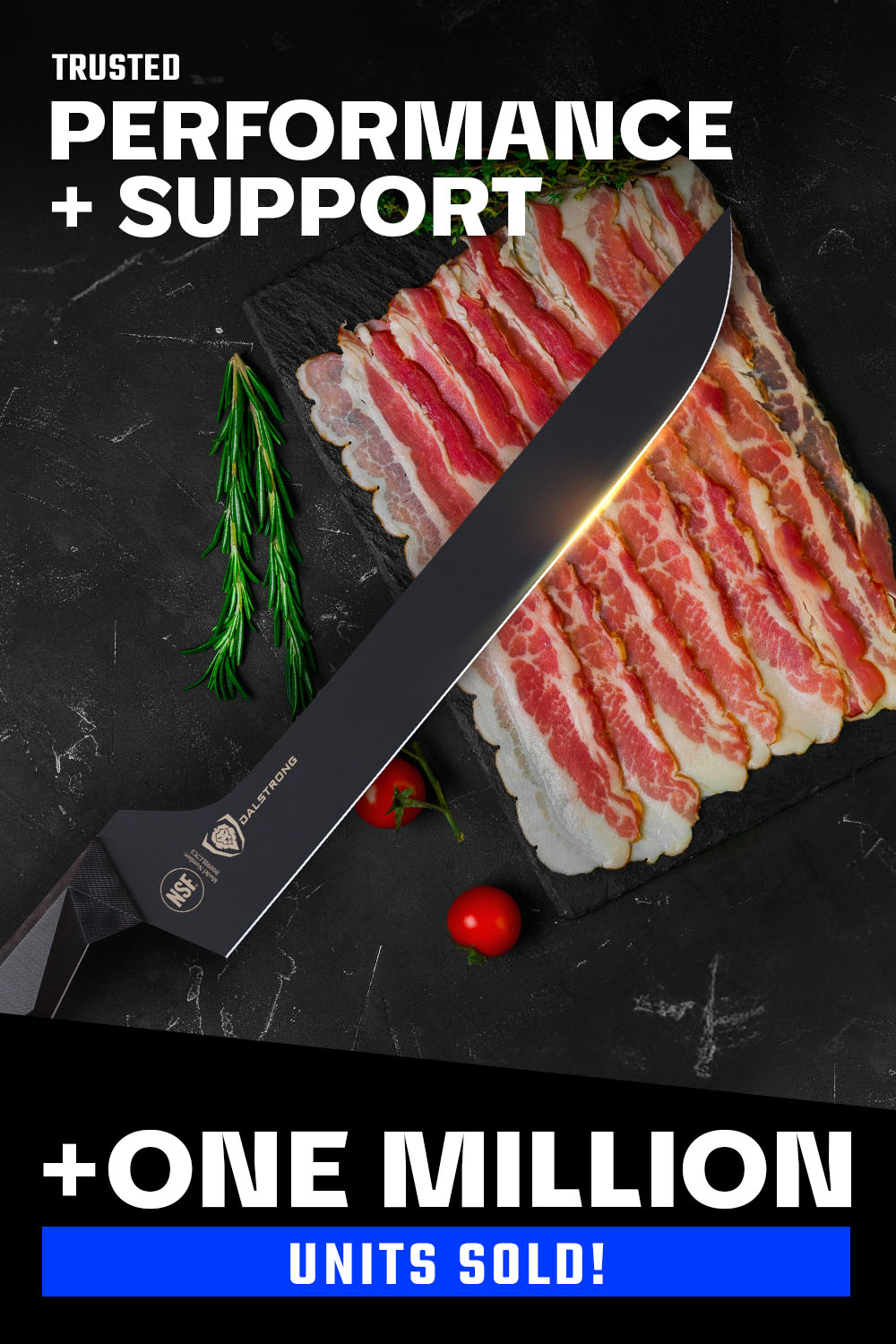 Slicing & Carving Knife 12" | Offset Blade | Shadow Black Series | NSF Certified | Dalstrong ©