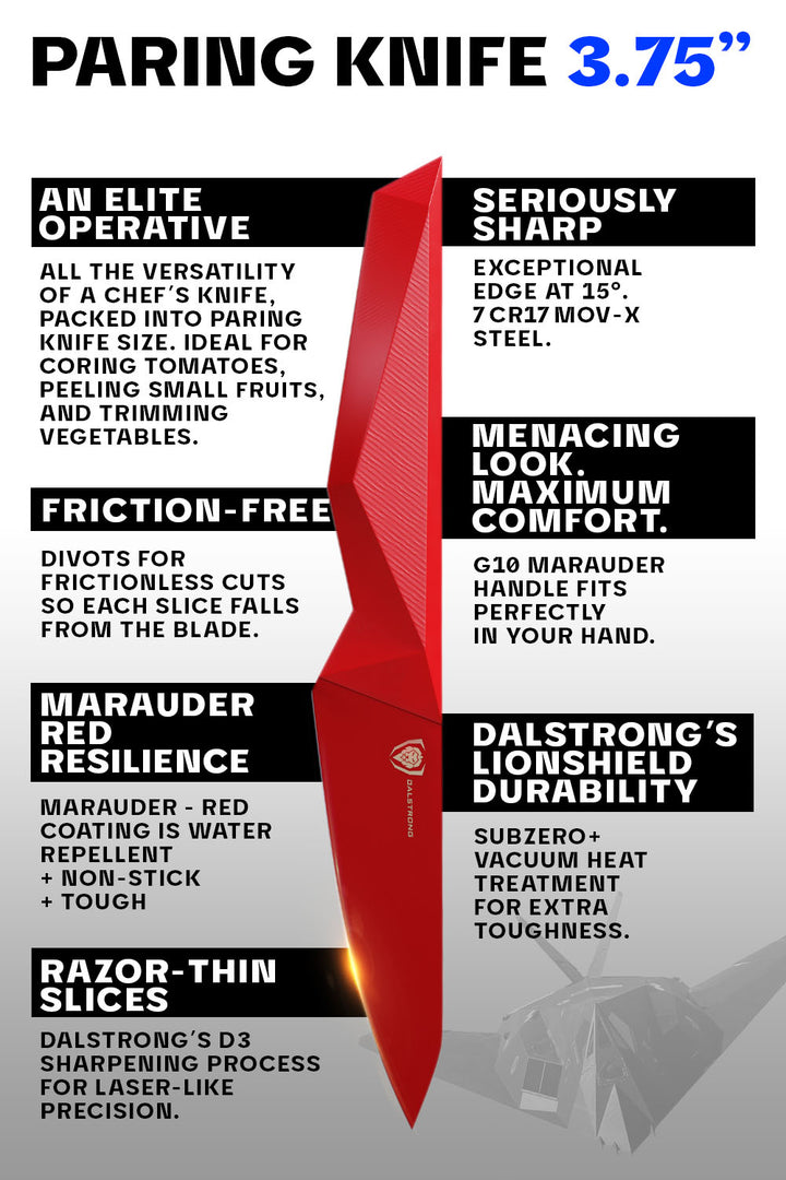 Paring Knife 3.75" | Shadow Black Series |  RED Edition | Dalstrong ©