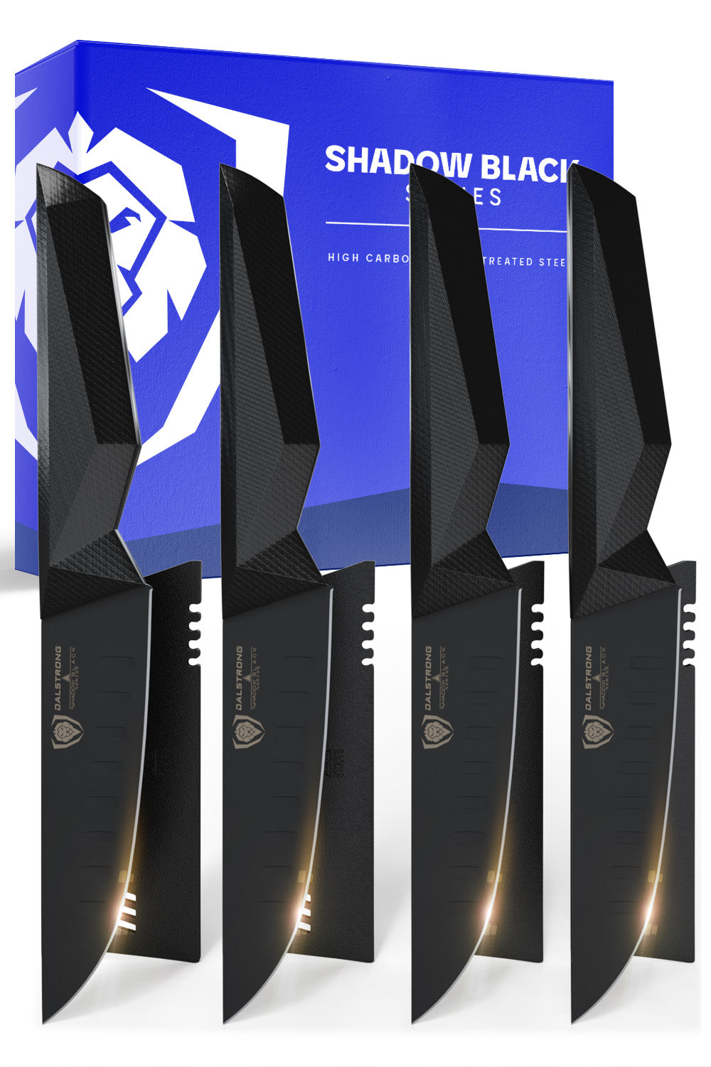 4-Piece Steak Knife Set | Shadow Black Series | NSF Certified | Dalstrong ©