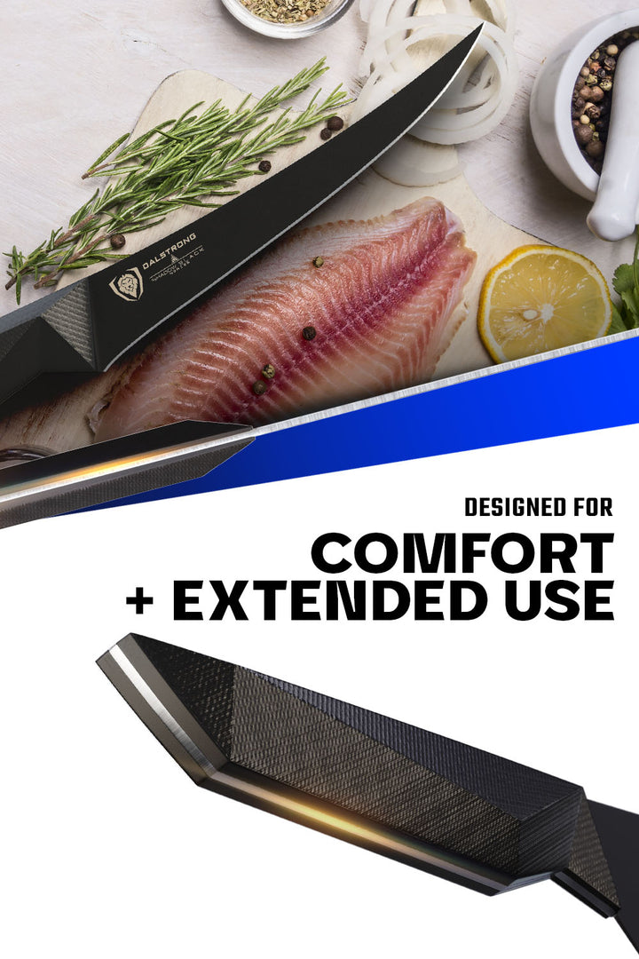 Curved Boning Knife 6" | Shadow Black Series | NSF Certified | Dalstrong ©