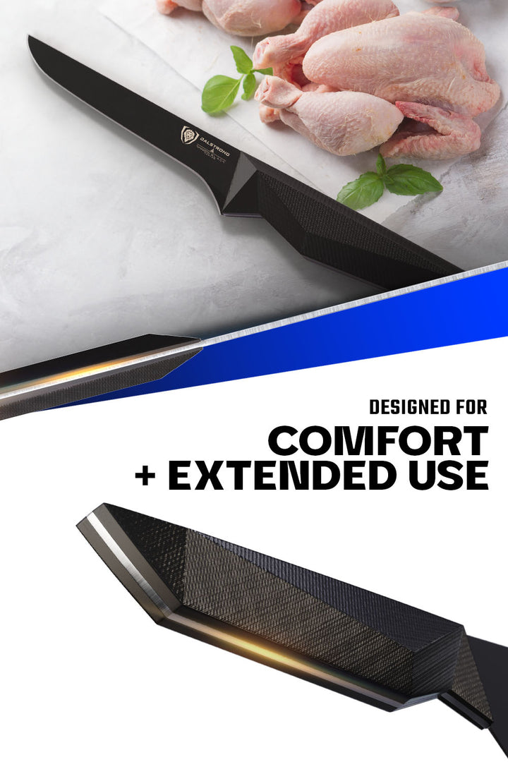 Straight Boning Knife 6" | Shadow Black Series | NSF Certified | Dalstrong ©