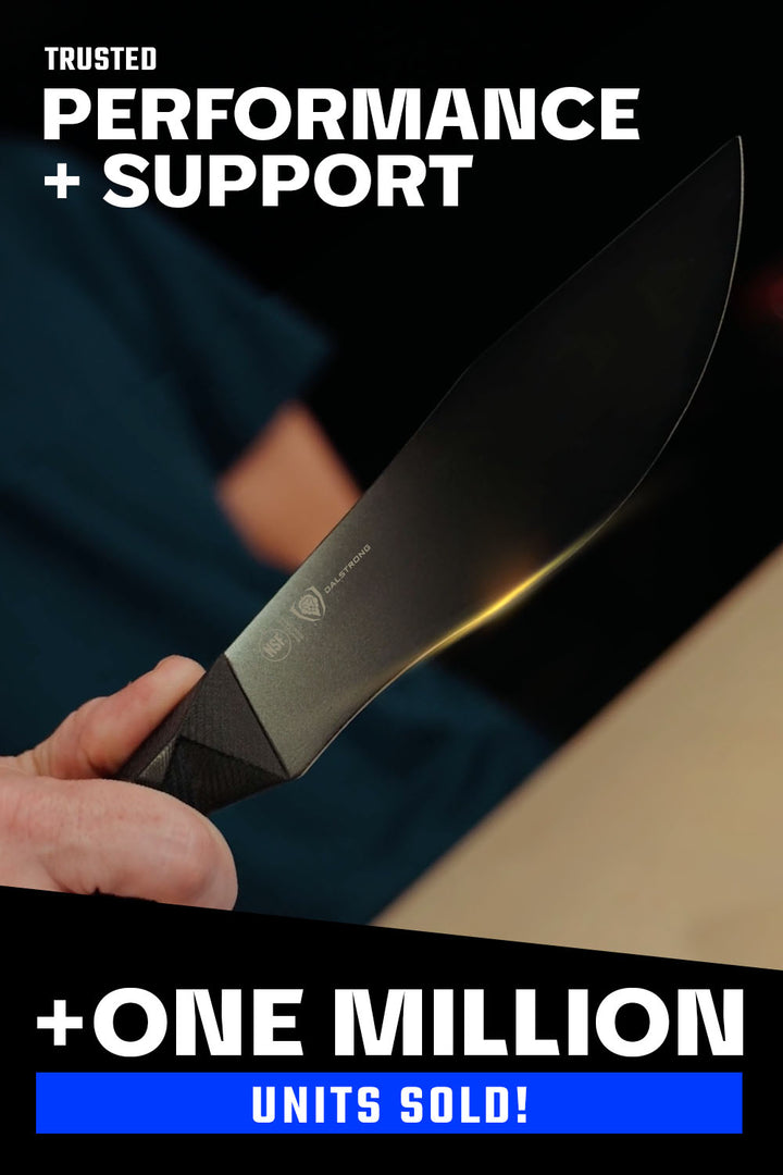 Chef & Cleaver Hybrid 'Barong' Knife 7" | Shadow Black Series | NSF Certified | Dalstrong ©