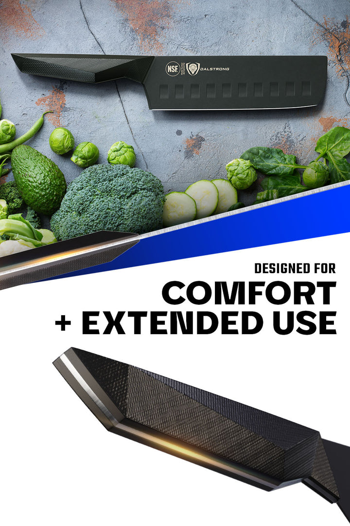 Nakiri Vegetable Knife 7" | Shadow Black Series | NSF Certified | Dalstrong ©