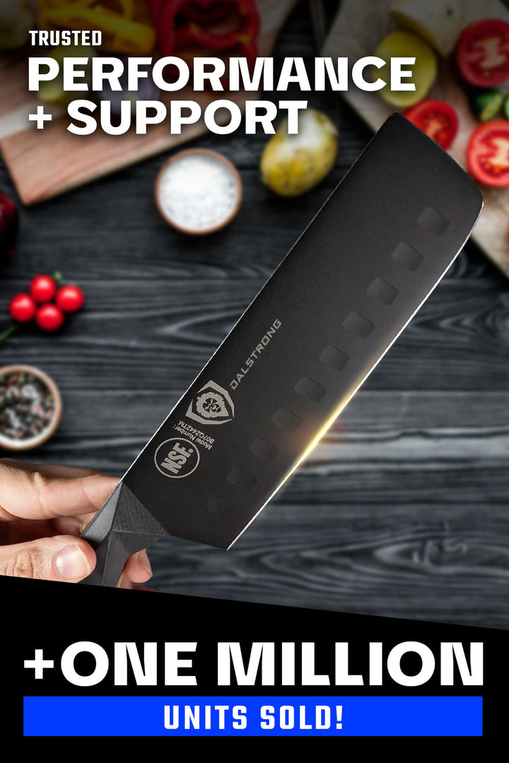 Nakiri Vegetable Knife 7" | Shadow Black Series | NSF Certified | Dalstrong ©