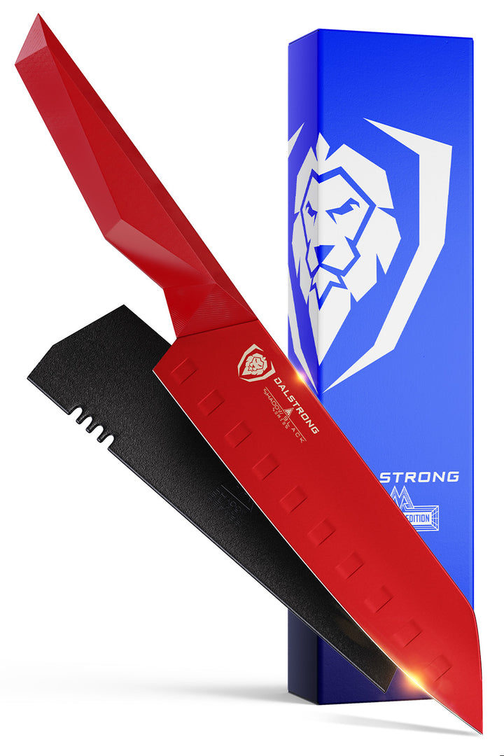 Santoku Knife 7" | Shadow Black Series | RED Edition | Dalstrong ©