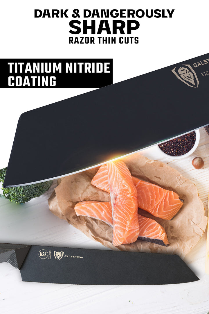 Kiritsuke Chef's Knife 8.5" | Shadow Black Series | NSF Certified | Dalstrong ©