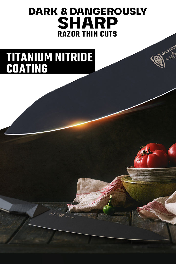 Chef's Knife 8" | Shadow Black Series | NSF Certified | Dalstrong ©