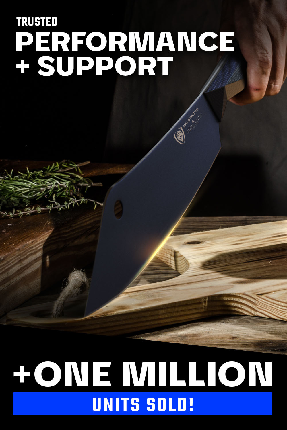 Cleaver Hybrid Chef's Knife 8" | Crixus | NSF Certified | Shadow Black Series | Dalstrong ©
