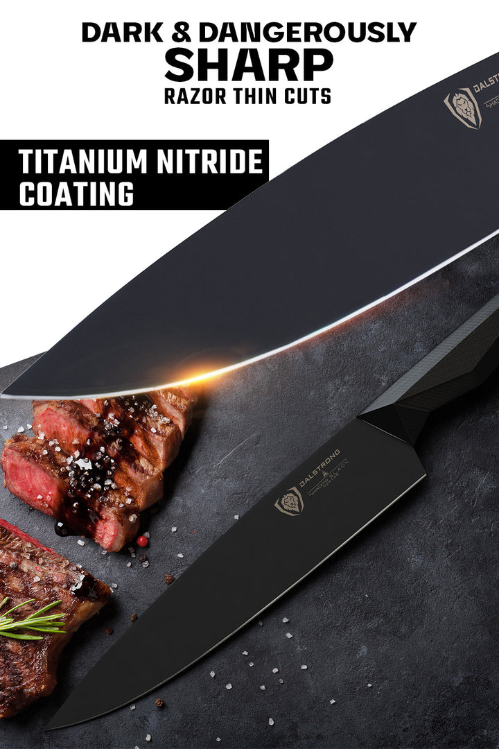 Chef's Knife 9.5" | Shadow Black Series | NSF Certified | Dalstrong ©