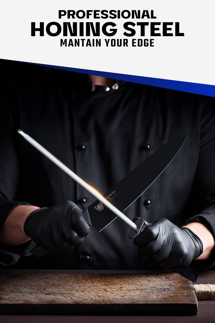Honing Steel 9" | Shadow Black Series | NSF Certified | Dalstrong ©
