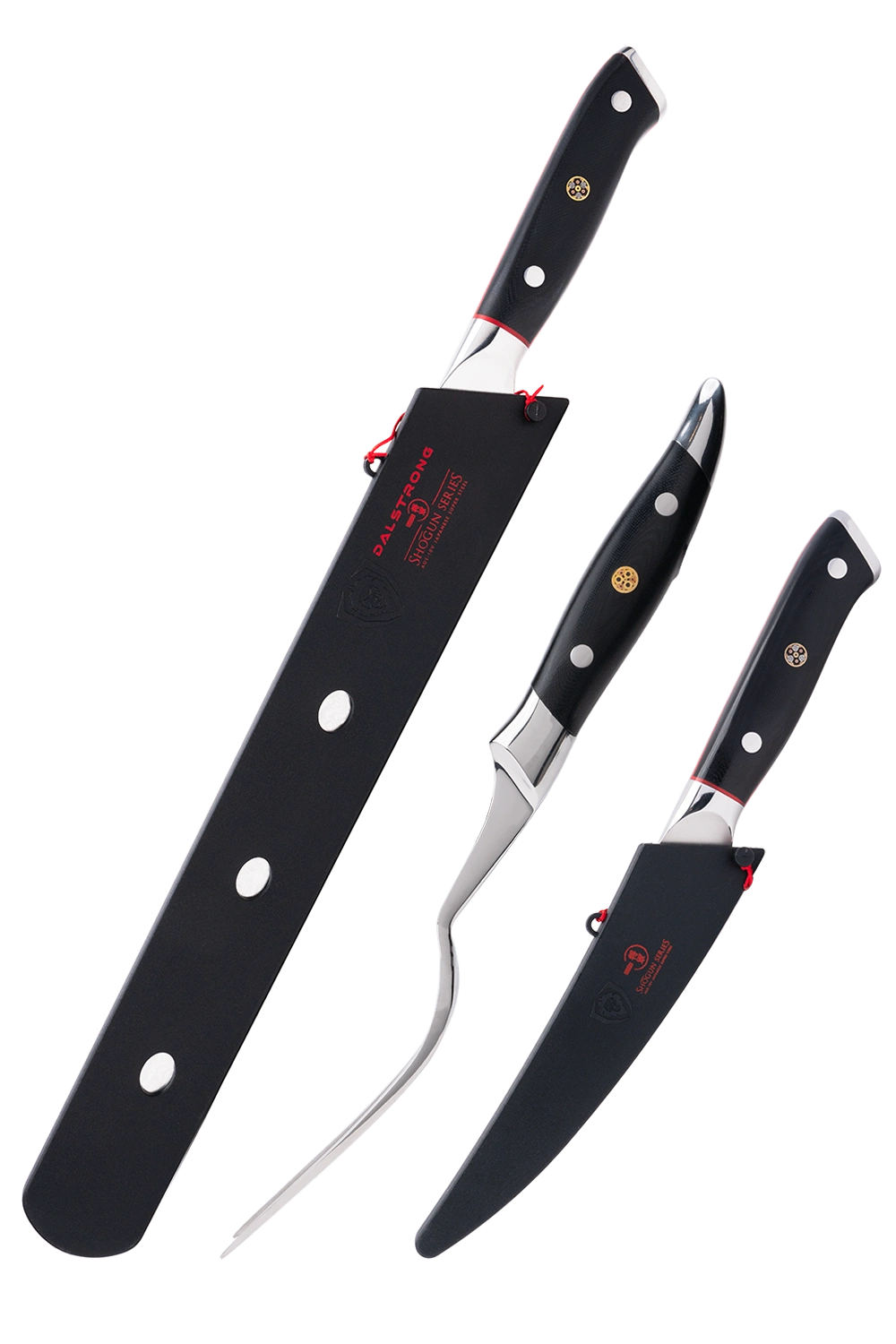Slicing Knife 12" + Fillet Knife 6" + Meat Fork | Shogun Series | Elite
