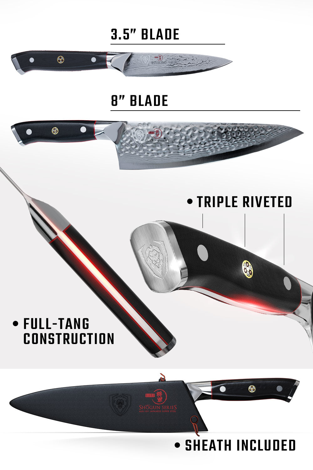 2 Piece Set | Chef Knife & Paring Knife | ELITE Shogun Series | Dalstrong ©