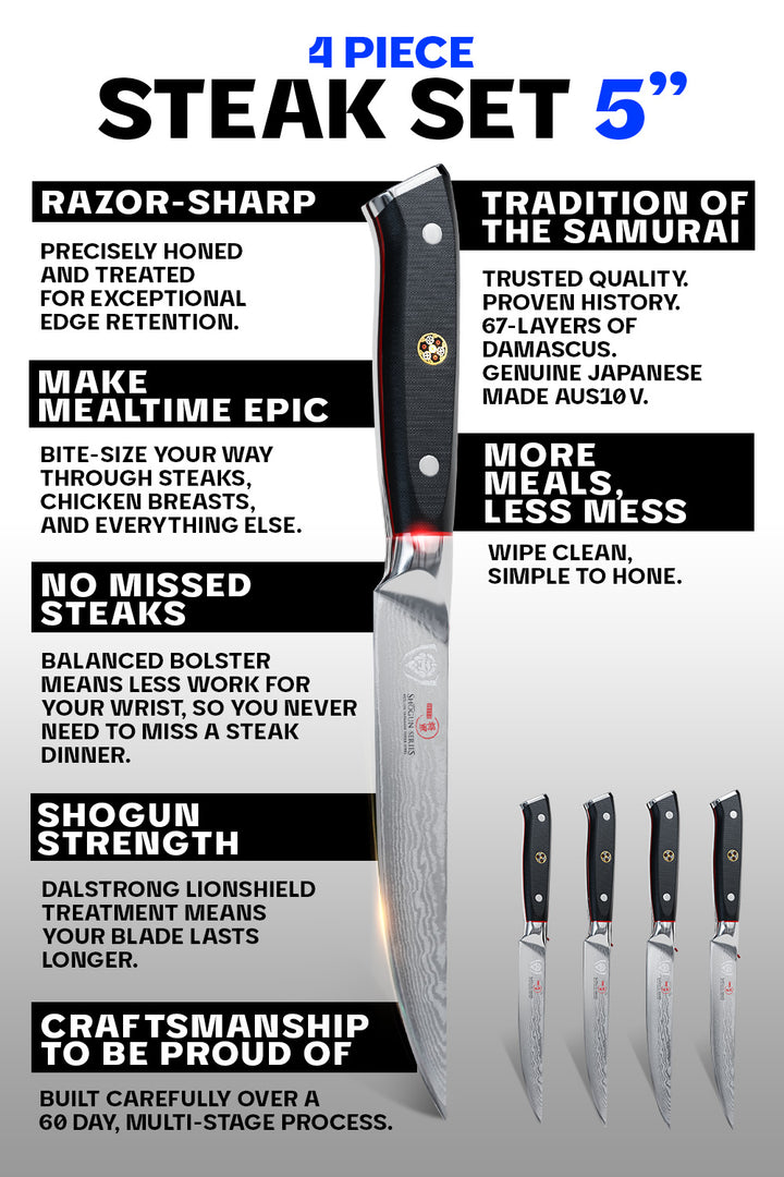 4 Piece Steak Knife Set | Shogun Series | Dalstrong ©