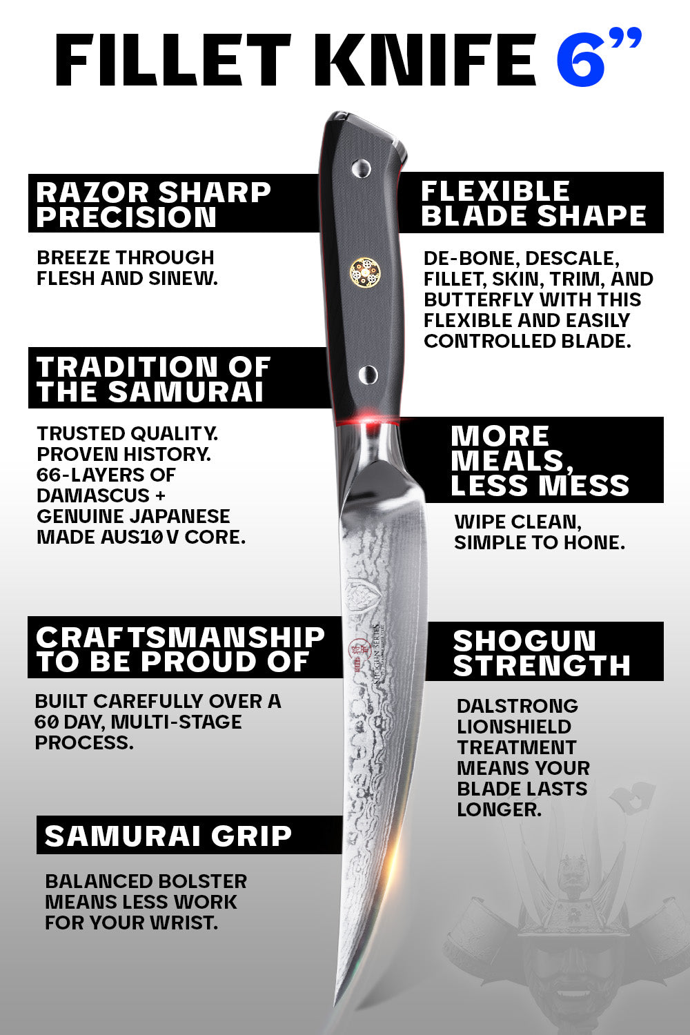 Fillet Knife 6" | Shogun Series ELITE | Dalstrong ©