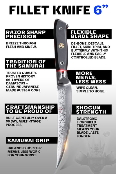 Fillet Knife 6" | Shogun Series ELITE | Dalstrong ©