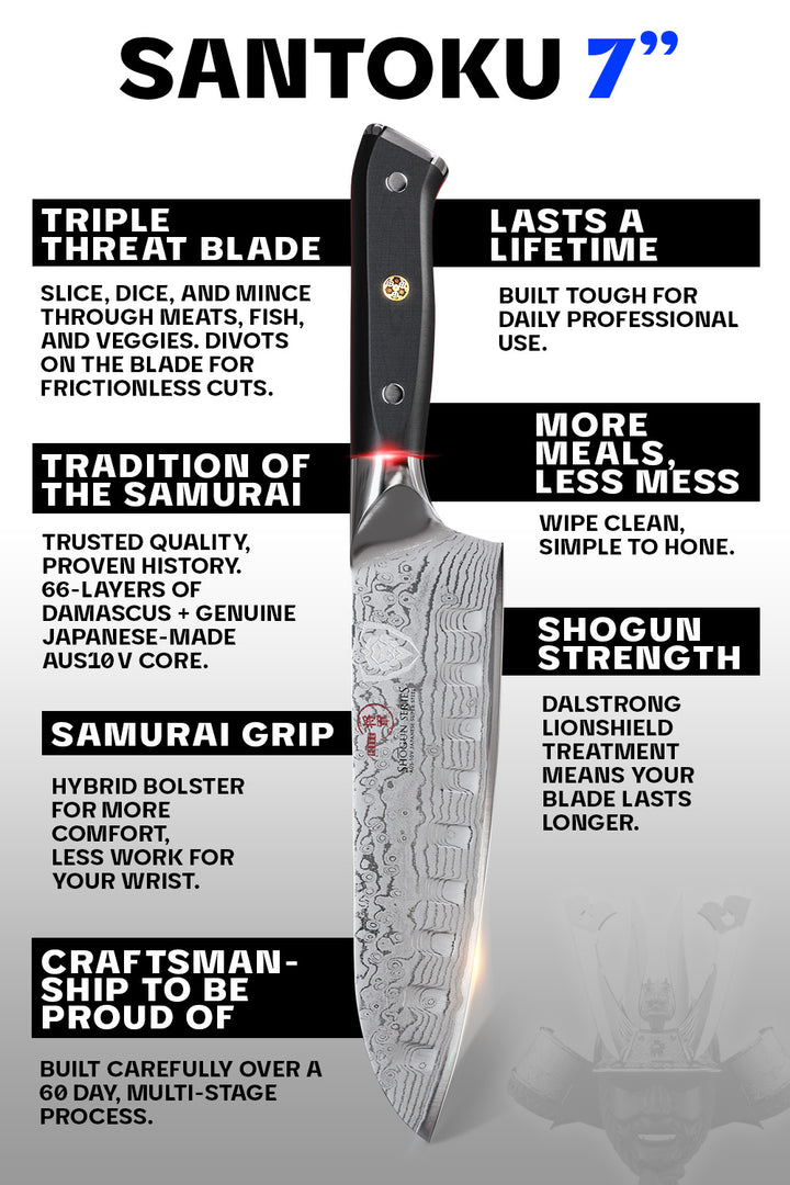 Santoku Knife 7" | Shogun Series ELITE | Dalstrong ©