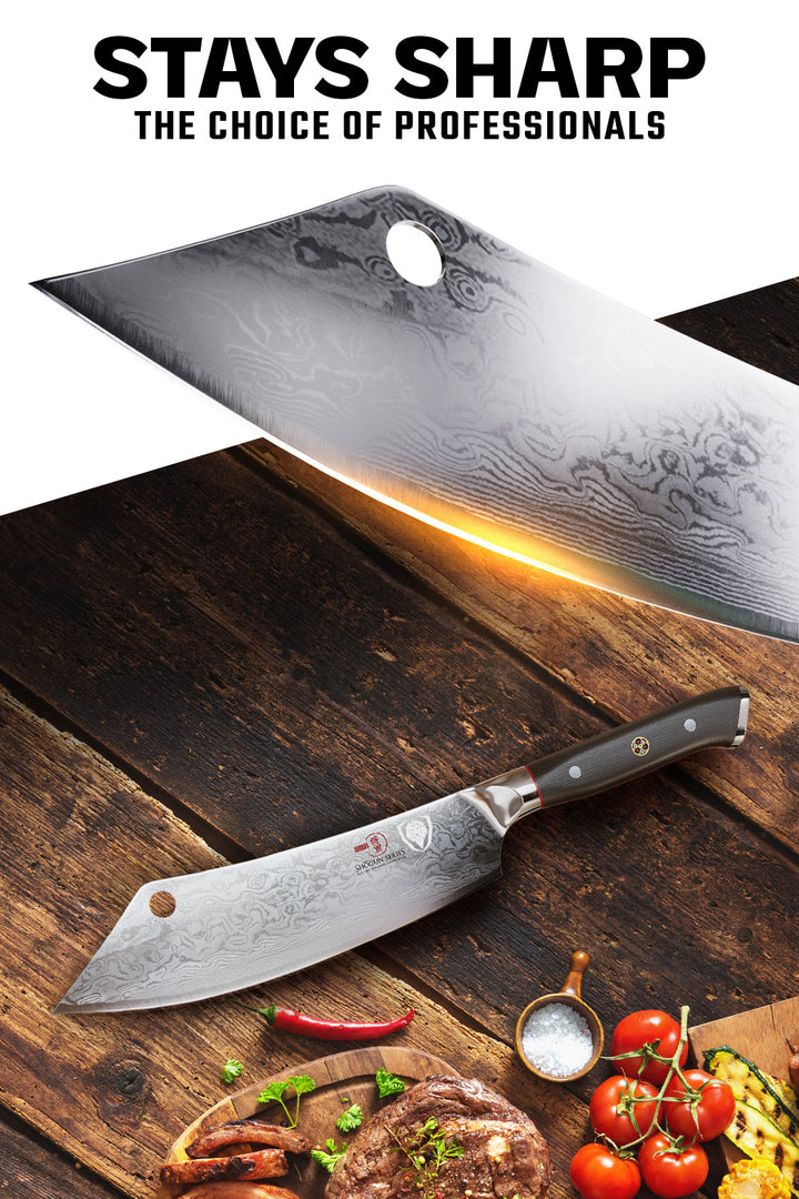 Cleaver Hybrid & Chef's Knife 8" | Crixus | Shogun Series ELITE | Dalstrong ©