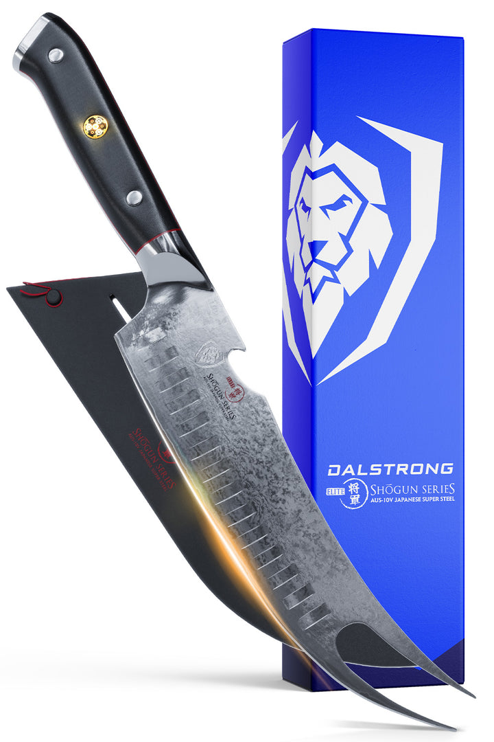 BBQ Pitmaster & Meat Knife 8" | Forked Tip & Bottle Opener | Shogun Series ELITE | Dalstrong ©