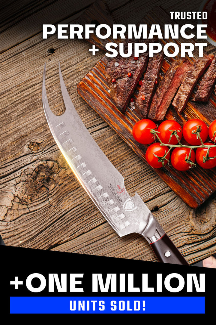 BBQ Pitmaster & Meat Knife 8" | Forked Tip & Bottle Opener | Shogun Series ELITE | Dalstrong ©