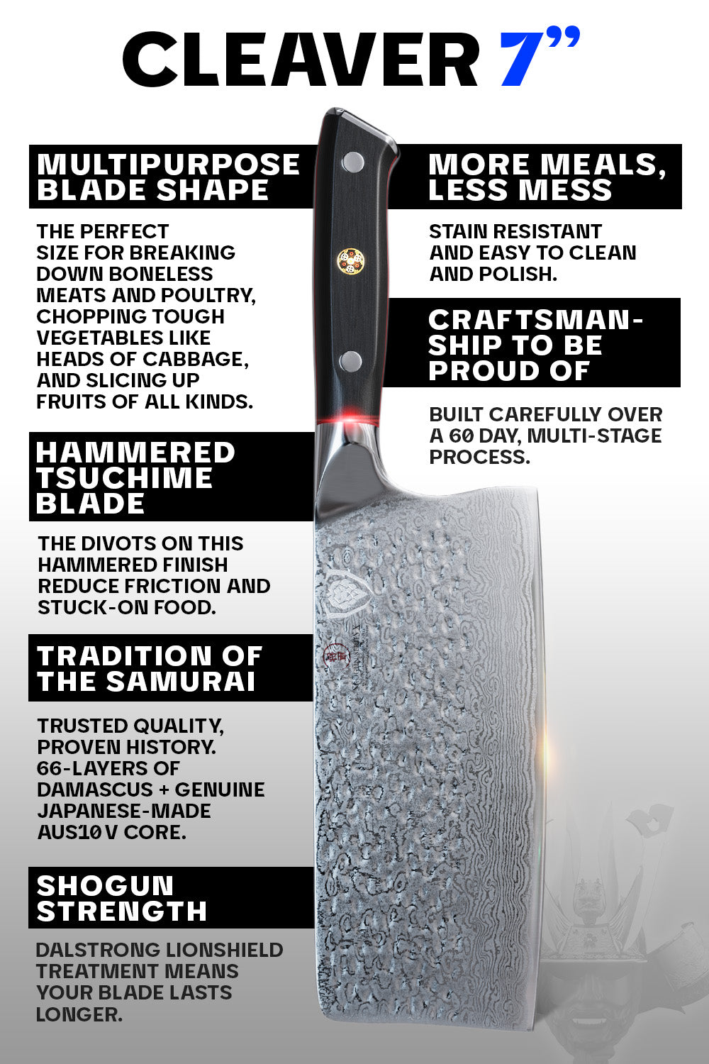 Cleaver Knife 7" | Shogun Series ELITE | Dalstrong ©