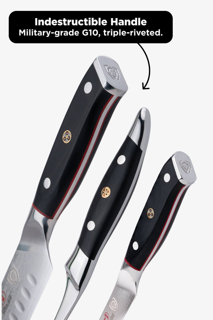 Slicing Knife 12" + Fillet Knife 6" + Meat Fork | Shogun Series | Elite