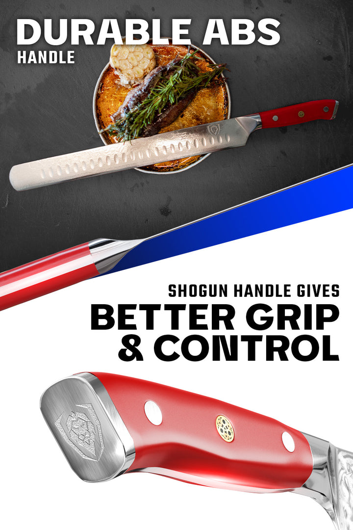 Slicing Carving Knife 12" | Crimson Red ABS Handle | Shogun Series | Dalstrong ©